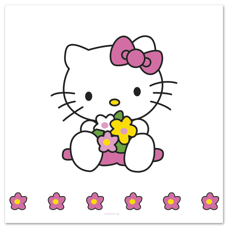 Προσκλητήριο βάπτισης Pink Hello Kitty